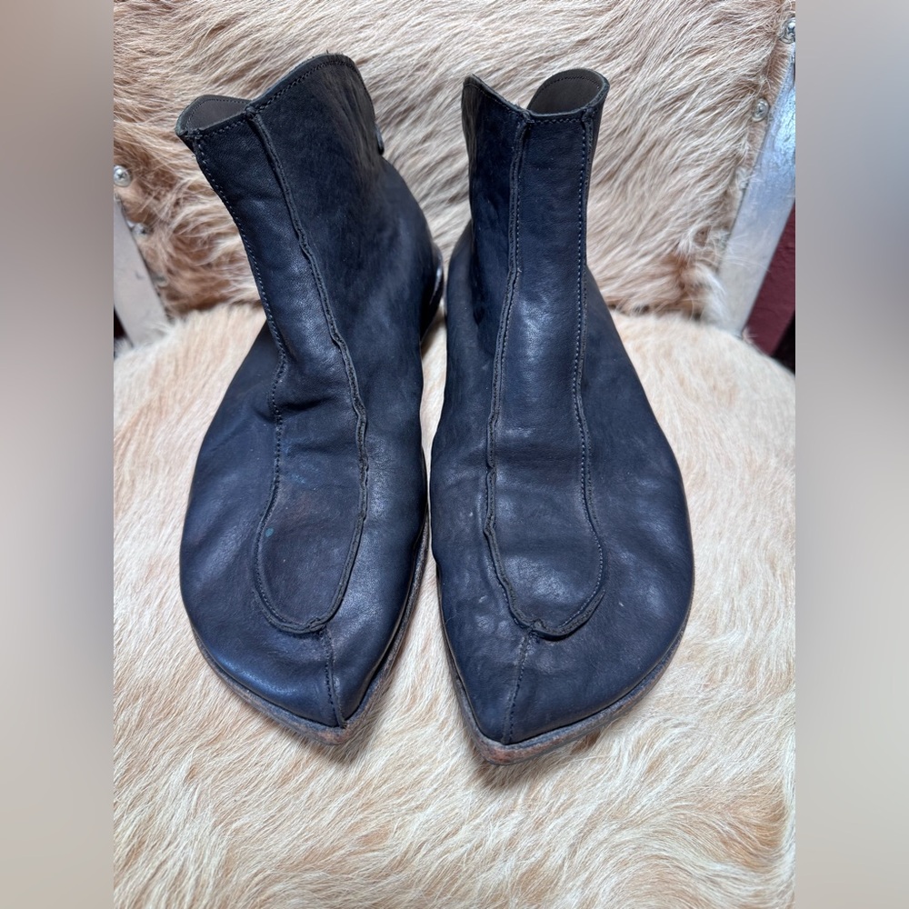 Black Leather Ankle Boots